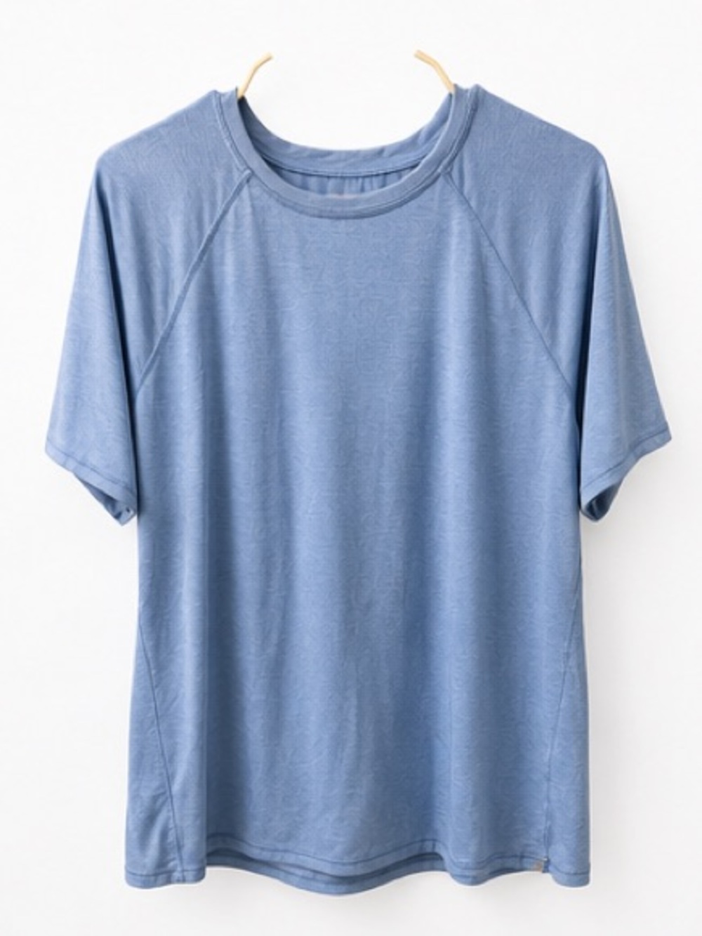L.L.Bean Women’s L Blue performance Tee TENCEL Lyocell Stretch Short Sleeve